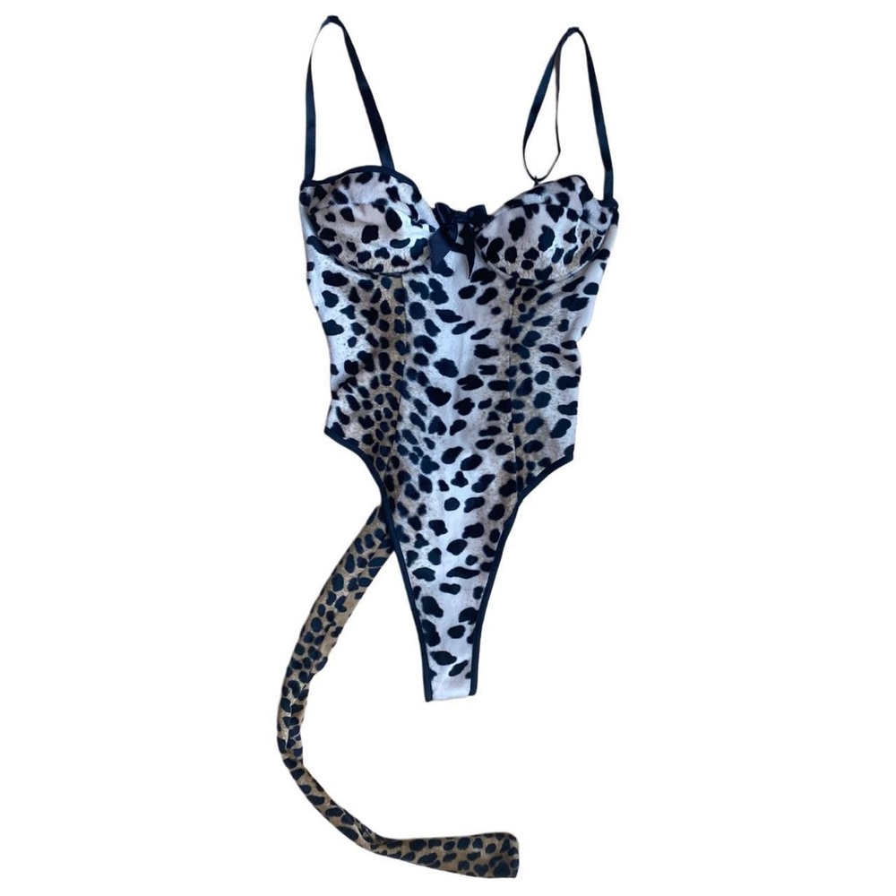 Vintage Fredricks Of Hollywood Y2K Cheetah Bodysuit Costume